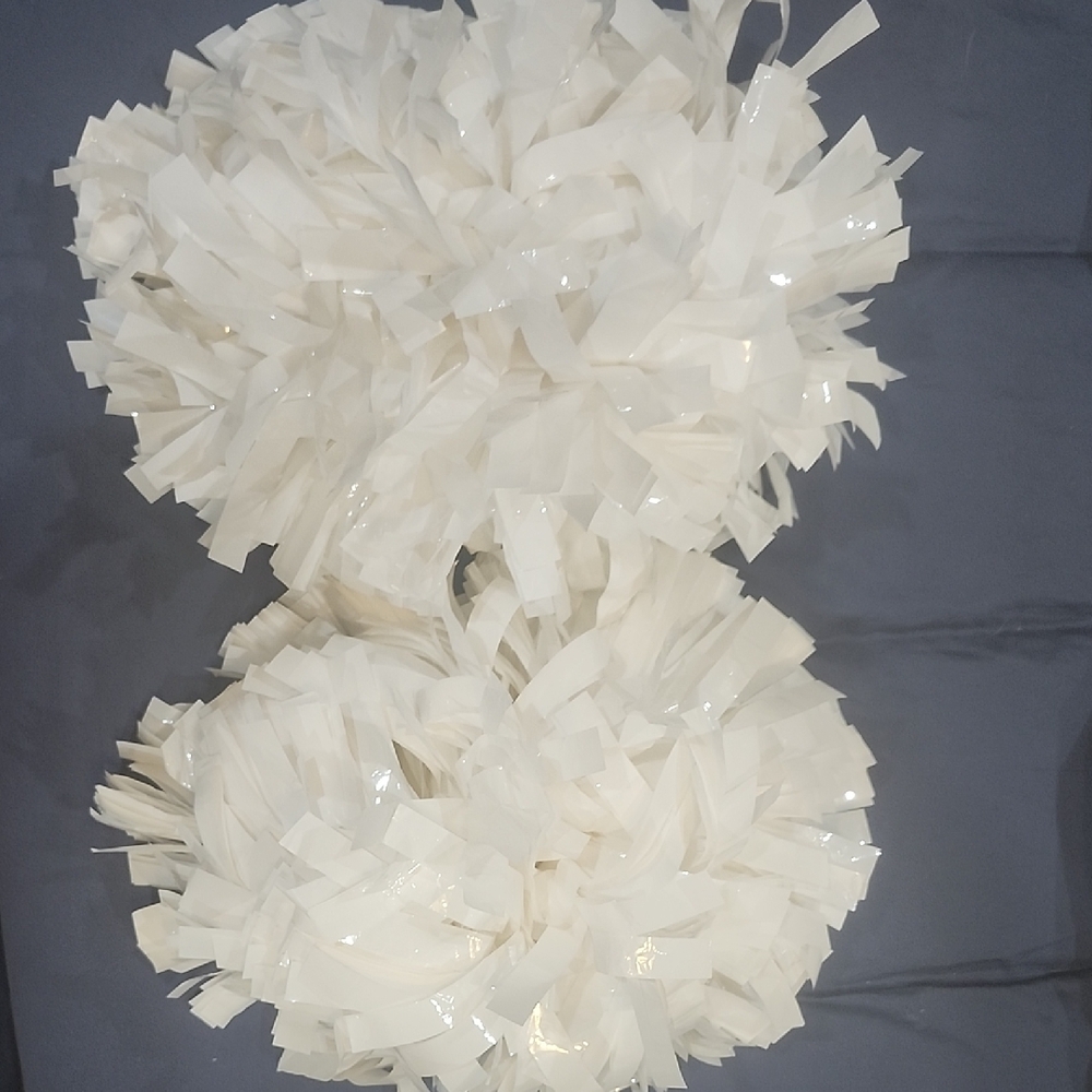 Bundle WithWhite Cheerleading Pom Poms, black cheer briefs, black cheer half top